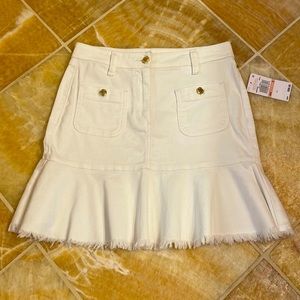 Michael Kors white mini skirt